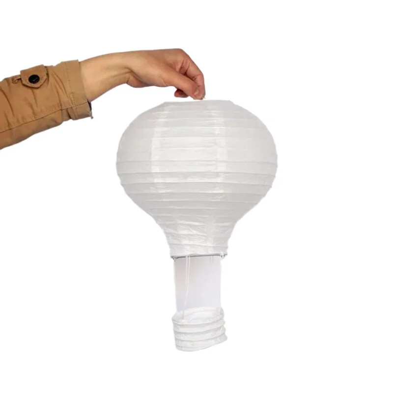 Lanterna de hârtie cu balon cu aer cald alb nou (4 dimensiuni) Lanternă de dorințe chinezești Decorațiuni de nuntă pentru petrecerea de aniversare a copiilor Rechizite pentru casă