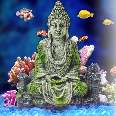 Buddha szobor gyanta kézműves halgarnéla ház akvárium akvárium tereprendezés dekoráció dísz