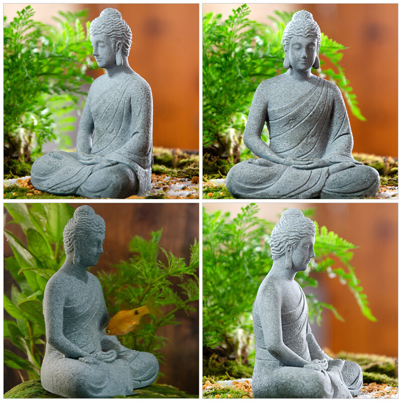 Budos puošmena Dekoratyvinė žuvies statulos figūrėlė Mažos darbalaukio mini dekoracijos