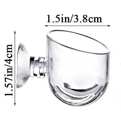 Akvariumo dekoravimo augalų puodelis Akrilo vandens augalų puodelis su siurbimo laikikliu Sodinimo cilindro puodelis Akvariumo dekoravimo įrankis