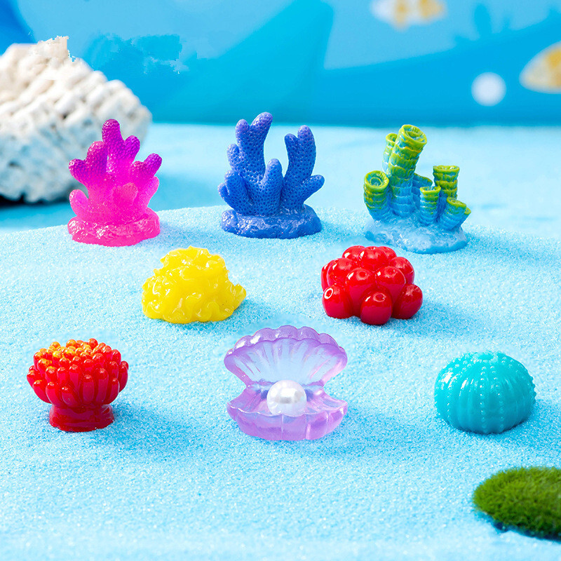 Figūrėlės Miniatiūros Imituoti koralų lukštai Mikro kraštovaizdžio papuošalai akvariumo dekoravimui Namų dekoras Akvariumo priedai