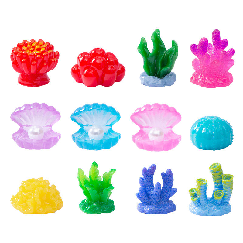 Figūrėlės Miniatiūros Imituoti koralų lukštai Mikro kraštovaizdžio papuošalai akvariumo dekoravimui Namų dekoras Akvariumo priedai