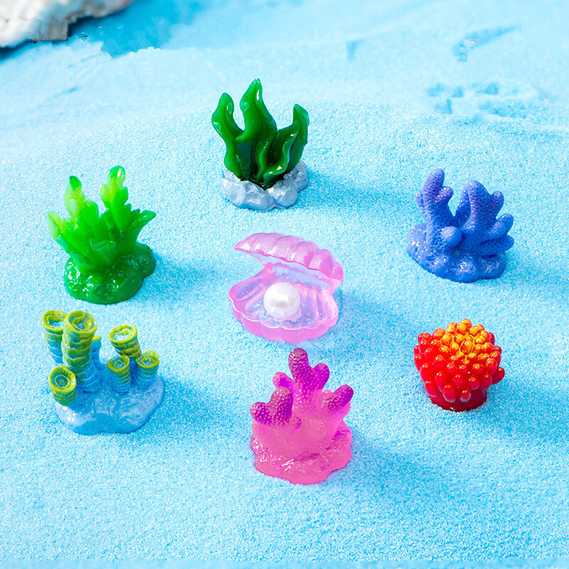 Figūrėlės Miniatiūros Imituoti koralų lukštai Mikro kraštovaizdžio papuošalai akvariumo dekoravimui Namų dekoras Akvariumo priedai