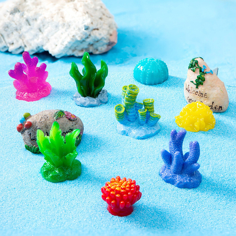 Figūrėlės Miniatiūros Imituoti koralų lukštai Mikro kraštovaizdžio papuošalai akvariumo dekoravimui Namų dekoras Akvariumo priedai