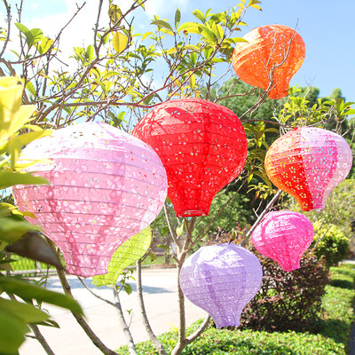 20 cm-es hőlégballon papír üreges papír lámpás szivárvány lámpás dekoráció gyerekeknek születésnapi parti kellékek esküvői otthoni parti dekoráció