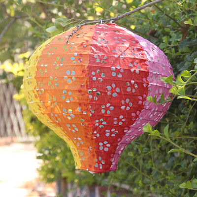 20 cm-es hőlégballon papír üreges papír lámpás szivárvány lámpás dekoráció gyerekeknek születésnapi parti kellékek esküvői otthoni parti dekoráció