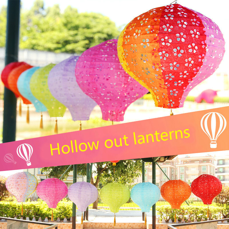 20 cm-es hőlégballon papír üreges papír lámpás szivárvány lámpás dekoráció gyerekeknek születésnapi parti kellékek esküvői otthoni parti dekoráció