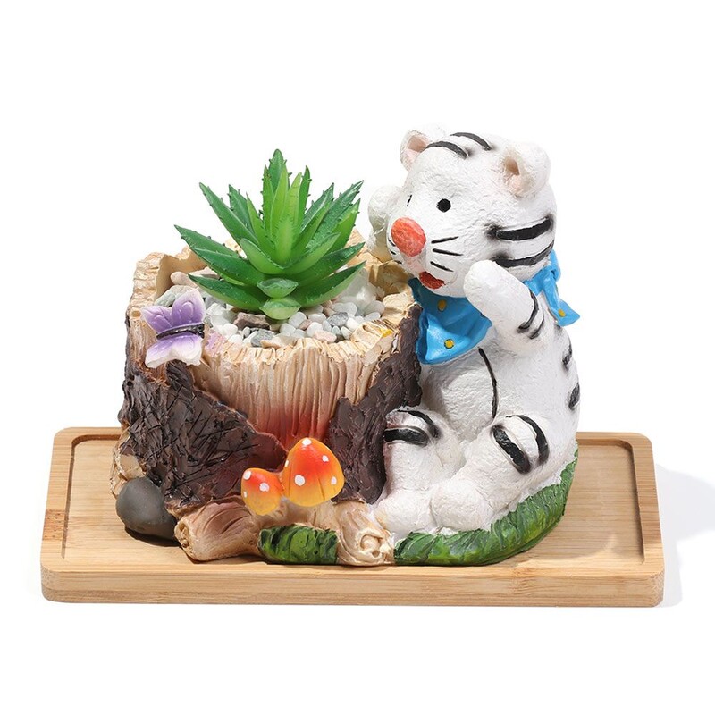 Paprastas bambuko medinis padėklas, apvalus kvadratinis šešiakampis vazono pagrindas, vazonų stovas, sukulentai, bonsų laikiklis, namų sodo dovana