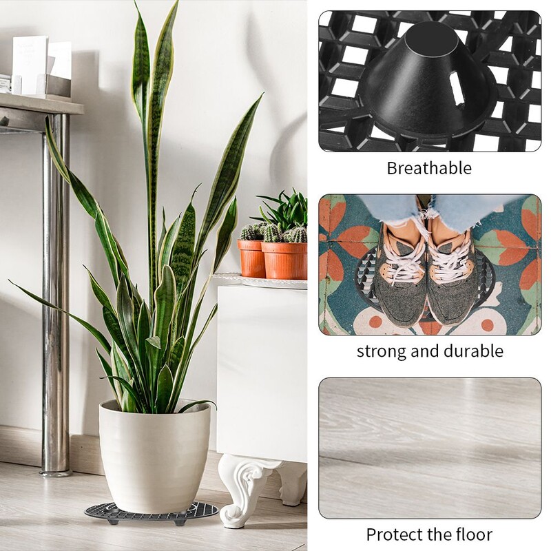 4 vnt. augalų lygio vazono liftas, tvirti augalų stovai, 20/30/40 cm augalų vazonų lėkštė, apsauganti nuo puvinio ir žalos terasoje ir denyje