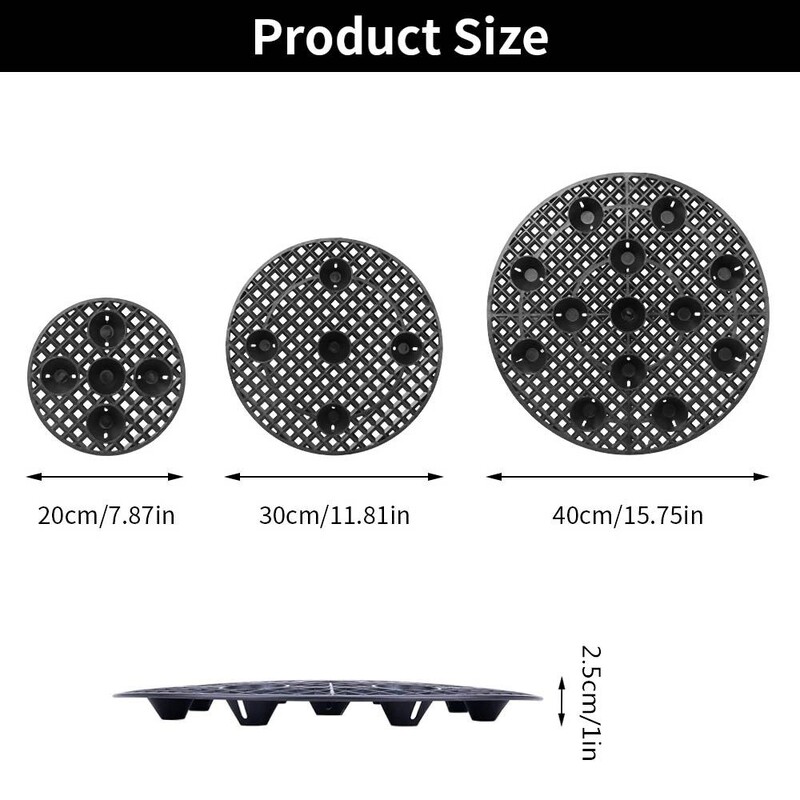 4 vnt. augalų lygio vazono liftas, tvirti augalų stovai, 20/30/40 cm augalų vazonų lėkštė, apsauganti nuo puvinio ir žalos terasoje ir denyje