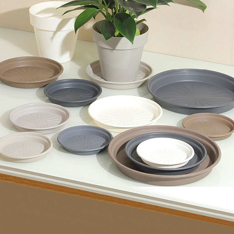 6 vnt 13/15.3/19CM Plastikiniai apvalūs augalų lėkštės Lašėjimo padėklai Pagrindo lėkštės Patvarios vidaus lauko namų sodo gėlių vazonų reikmenys