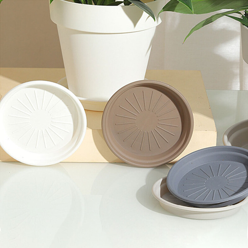 6 vnt 13/15.3/19CM Plastikiniai apvalūs augalų lėkštės Lašėjimo padėklai Pagrindo lėkštės Patvarios vidaus lauko namų sodo gėlių vazonų reikmenys