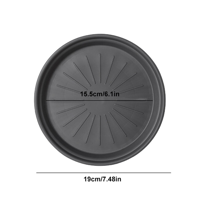 6 vnt 13/15.3/19CM Plastikiniai apvalūs augalų lėkštės Lašėjimo padėklai Pagrindo lėkštės Patvarios vidaus lauko namų sodo gėlių vazonų reikmenys
