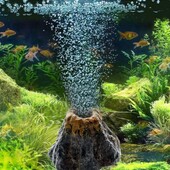 Acvariu Formă Vulcan Pompă de oxigen Rezervor de pește Ornament-Decoruri cu bule de aer