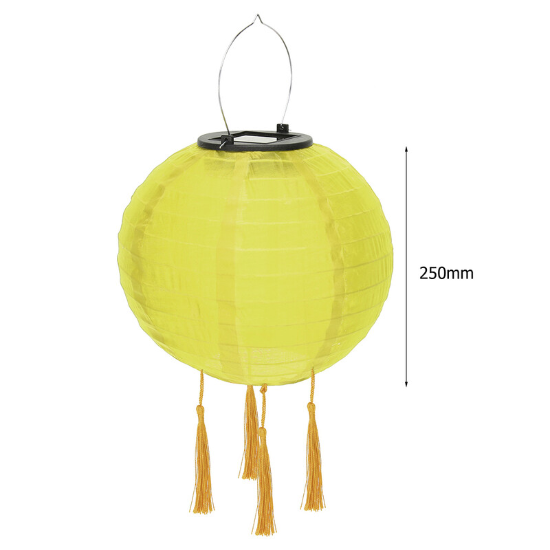 25cm Ηλιακό Φως Φανάρι LED Κρεμαστό Μπαλάκι Φούντα Φανάρι Νεράιδα Φωτάκια Για Διακόσμηση Κήπου Πάρτυ Φεστιβάλ Ηλιακού Φωτός Γάμου