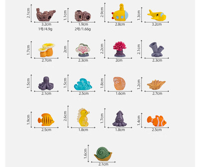 Slatke mini umjetne morske životinje Ribe Koralj DIY mikro ukrasi krajolika za akvarijske akvarijume Dodaci Dekoracije