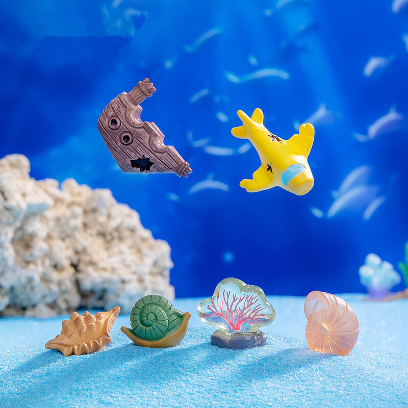 Aranyos mini mesterséges tengeri állatok halkorallok barkácsolás mikro tájdíszek akváriumokhoz Kiegészítők Dekorációk