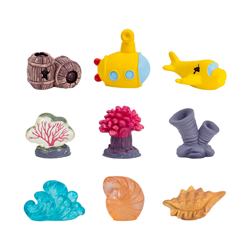 Aranyos mini mesterséges tengeri állatok halkorallok barkácsolás mikro tájdíszek akváriumokhoz Kiegészítők Dekorációk