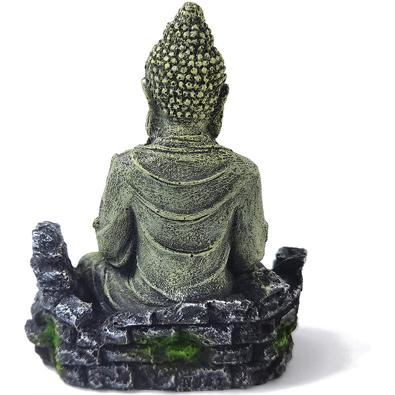 Statuia lui Buddha Meșteșuguri din rășină, pești, creveți, acvariu, acvariu, peisagistic, ornament de decorare