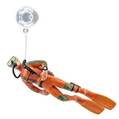 Decor pentru acvariu Scafandră plutitoare din rășină, potrivit pentru toate tipurile de acvarii