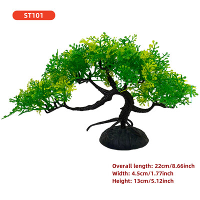 Akváriumi bonsai fa, növény, akvárium dekoráció, műnövény, virág dekoráció, béta aranyhal dekoráció, édesvízi