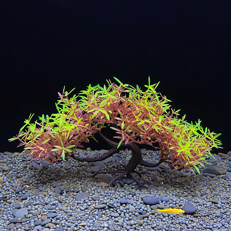 Akváriumi bonsai fa, növény, akvárium dekoráció, műnövény, virág dekoráció, béta aranyhal dekoráció, édesvízi