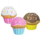 Lampioni od papira za tortu 1st One Happy Birthday Party Dekoracija Dječji 3D ukrasi Šalica Torta Sladoled Privjesak Dječja usluga za tuširanje