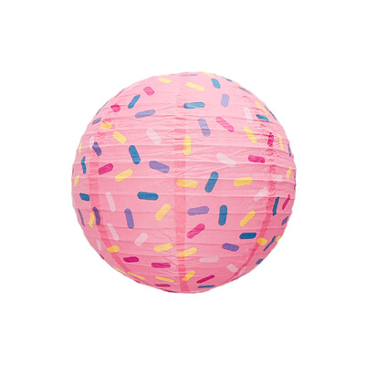 Fagylaltos lámpás gyermek születésnapi parti dekoráció összehajtható papír színes kerek, kézzel készített lámpás medál