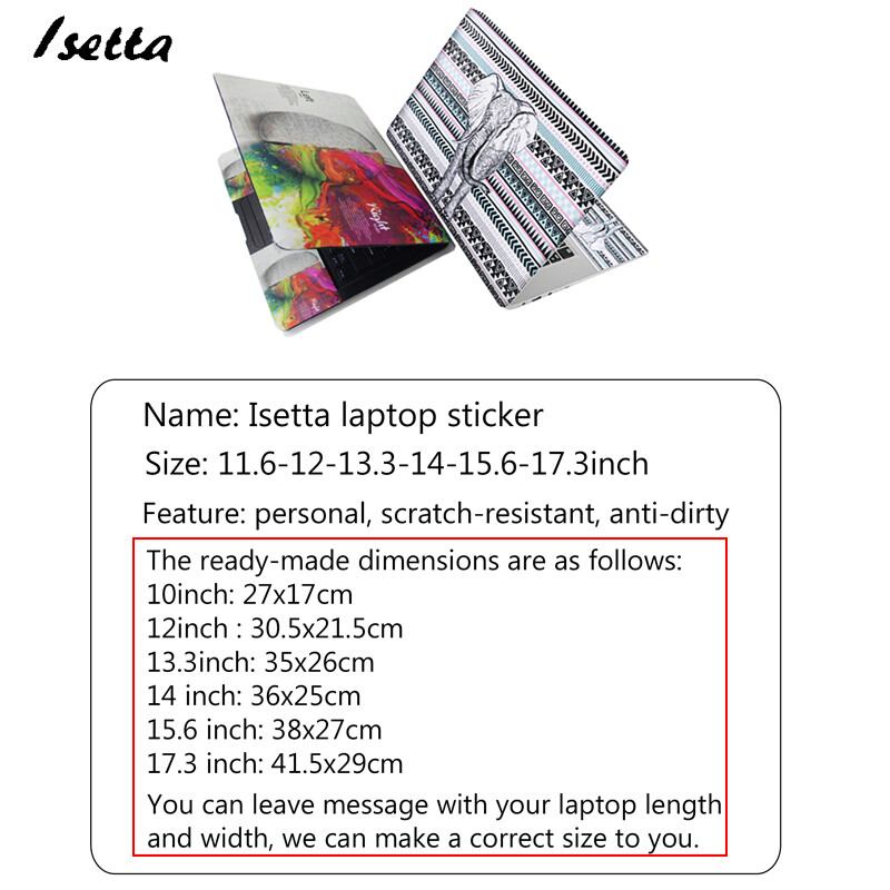 DIY Laptop Skin Šareni dizajn Naljepnica za prijenosno računalo Prilagođena zaštitna maska za višekratnu upotrebu 10/12/13/14/15/17 inča za Lenovo/Dell/HP