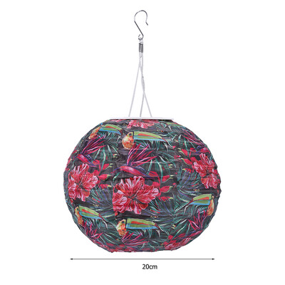 8 ιντσών IP55 αδιάβροχο φωτιστικό LED ηλιακό φανάρι κρεμαστό φωτιστικό για εξωτερική αυλή Φεστιβάλ γιορτής διακόσμησης κήπου