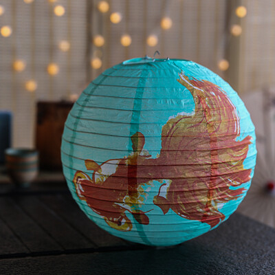 1 kom 30 cm otisnuti cvjetni okrugli papirnati lampion Dekoracije za svadbene rođendane DIY Festival papirnati lampion