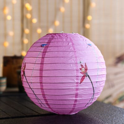 1 kom 30 cm otisnuti cvjetni okrugli papirnati lampion Dekoracije za svadbene rođendane DIY Festival papirnati lampion