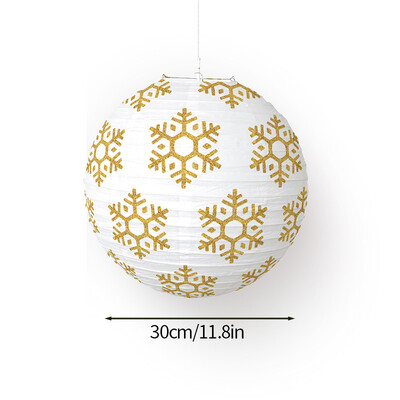 Božićna lampa 2025. DIY Okrugle papirnate lampione Novogodišnja božićna dekoracija Viseći pribor za božićne zabave navidad Igračka na dar za djecu