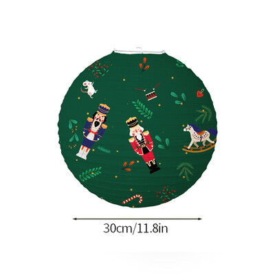 Božićna lampa 2025. DIY Okrugle papirnate lampione Novogodišnja božićna dekoracija Viseći pribor za božićne zabave navidad Igračka na dar za djecu