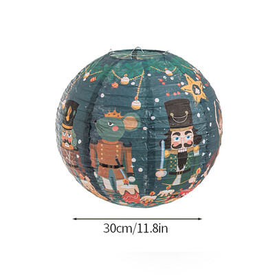 Božićna lampa 2025. DIY Okrugle papirnate lampione Novogodišnja božićna dekoracija Viseći pribor za božićne zabave navidad Igračka na dar za djecu