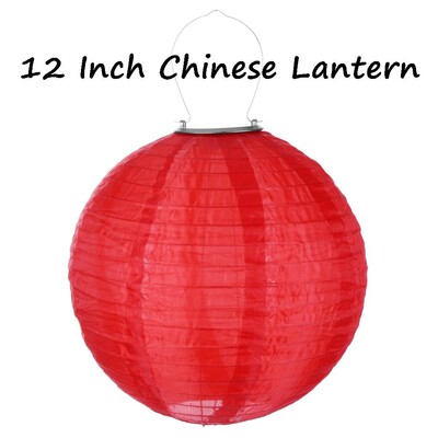 12 collu ūdensnecaurlaidīgs LED saules audums ķīniešu laternas āra festivāla kāzu ballīte dārza saules piekaramās lampas gaismas dekors