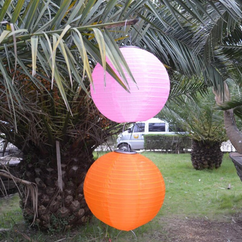 12 collu ūdensnecaurlaidīgs LED saules audums ķīniešu laternas āra festivāla kāzu ballīte dārza saules piekaramās lampas gaismas dekors