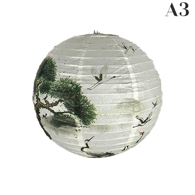 30 cm trükitud lillega ümmargune paberist latern Pulma sünnipäevapidu Halloweeni kaunistus Sügisene latern Jaapani laternad