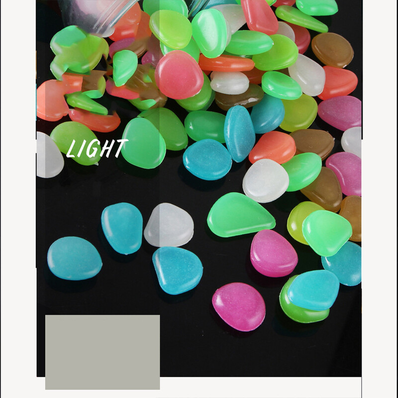 10 vnt / rinkinys Derva dirbtinis akmuo švytintis spalvotas akmenukas fluorescencinis dekoratyvinis akmuo Namų sodo akvariumo priedai