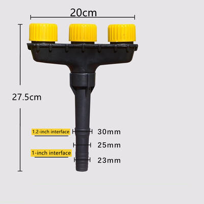 1PCS Πλαστικό Υλικό Garden Hose Nozzle Sprayer 3/4/5/6 Heads Ρυθμιζόμενο Ακροφύσιο Σύστημα Άρδευσης για γκαζόν και κήπους Αυλές