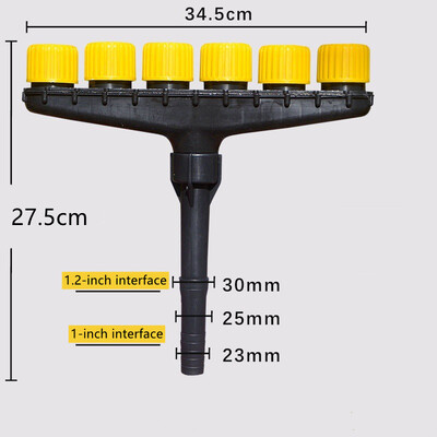 1PCS Πλαστικό Υλικό Garden Hose Nozzle Sprayer 3/4/5/6 Heads Ρυθμιζόμενο Ακροφύσιο Σύστημα Άρδευσης για γκαζόν και κήπους Αυλές