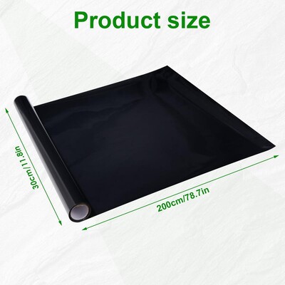 Fundal negru pentru acvariu Autocolant static Fundal pentru rezervor de pește Poster pentru acvariu Tapet Decor pentru acvariu