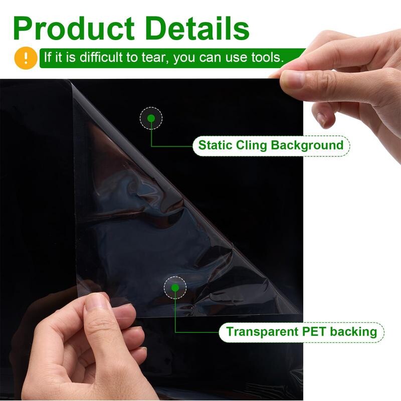 Fundal negru pentru acvariu Autocolant static Fundal pentru rezervor de pește Poster pentru acvariu Tapet Decor pentru acvariu