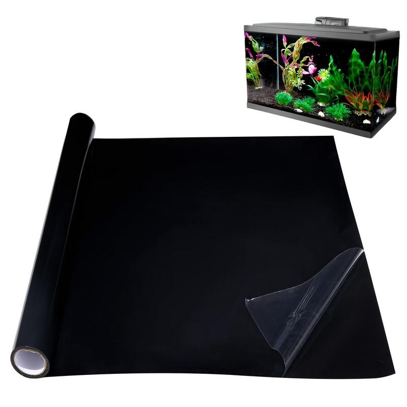 Fundal negru pentru acvariu Autocolant static Fundal pentru rezervor de pește Poster pentru acvariu Tapet Decor pentru acvariu