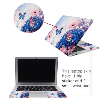 Laptop Skin 10 12 13 14 15 17 ιντσών Universal αυτοκόλλητα για φορητό υπολογιστή Skin Protector υπολογιστή 1 Big with 2 Small, Butterfly