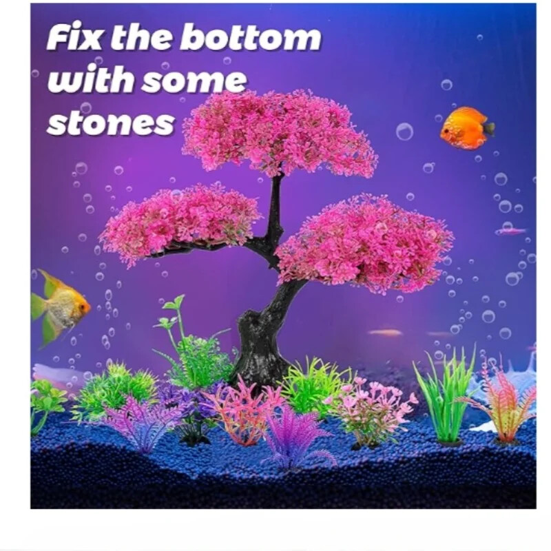 1készlet Akvárium Műanyag Növények Dekoráció Aranyhalak Betta Akvárium Növények Vízi Gyomok Dísz Akvárium Dekoráció