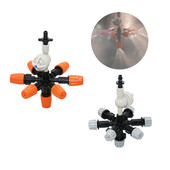 Navodnjavanje kap po kap, viseća mlaznica za zamagljivanje, 7-smjerne raspršivače za maglu za vrt, raspršivač vode, staklenik, 1 set