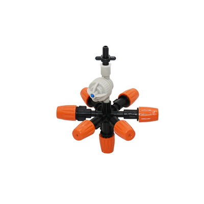 Navodnjavanje kap po kap, viseća mlaznica za zamagljivanje, 7-smjerne raspršivače za maglu za vrt, raspršivač vode, staklenik, 1 set