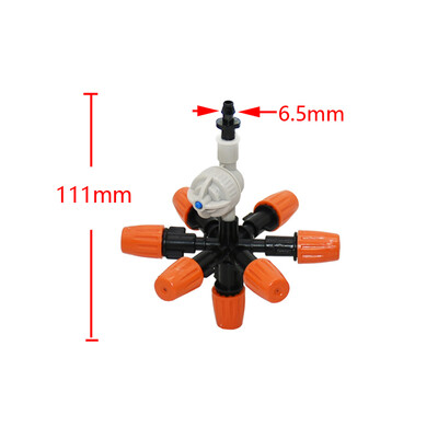 Navodnjavanje kap po kap, viseća mlaznica za zamagljivanje, 7-smjerne raspršivače za maglu za vrt, raspršivač vode, staklenik, 1 set