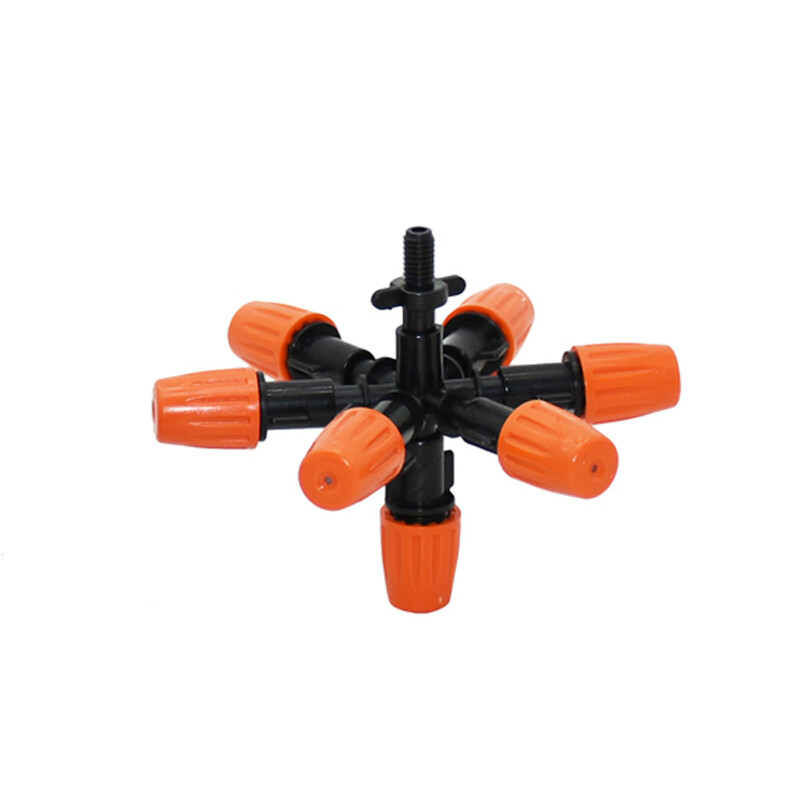 Irigare prin picurare duză de agățare agățată Aspersoare de ceață cu 7 căi pentru pulverizator de apă de grădină pentru seră 1 set